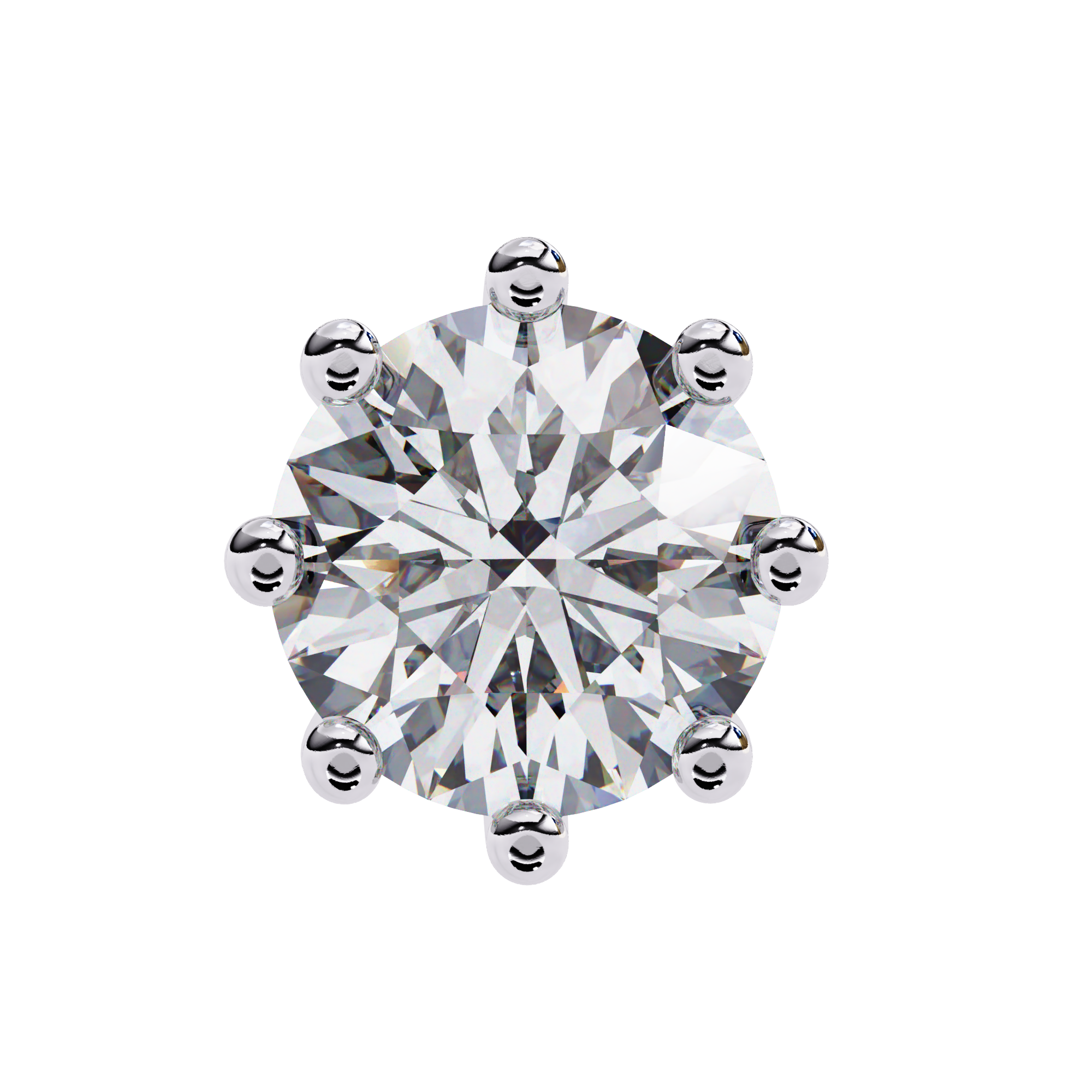 Solitairekart 2.57ct Round Cut Natural Diamond Stud Earrings-H Color, VS1 Clarity